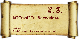 Mészár Bernadett névjegykártya