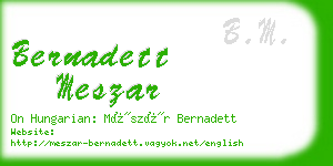 bernadett meszar business card